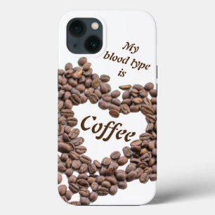 私の血液型はコーヒー好きのカフェイン iPhone 13ケース