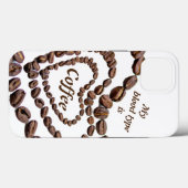 私の血液型はコーヒー好きのカフェインCase-Mate Case-Mate iPhoneケース (裏面 (横))