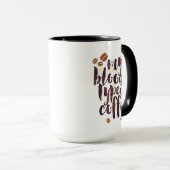 私の血液型はコーヒー(コーヒー愛好家のための) マグカップ (正面右)