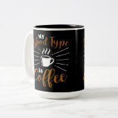 私の血液型はコーヒー ツートーンマグカップ (正面左)