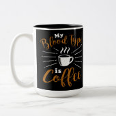 私の血液型はコーヒー ツートーンマグカップ (左)