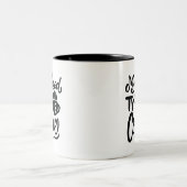 私の血液型はコーヒー ツートーンマグカップ (中央)