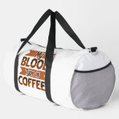 私の血液型はコーヒー バナー ダッフルバッグ (右コーナー)
