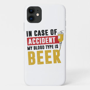 私の血液型はビールだ iPhone 11 ケース