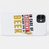 私の血液型はビールだ Case-Mate iPhoneケース (裏面(横))