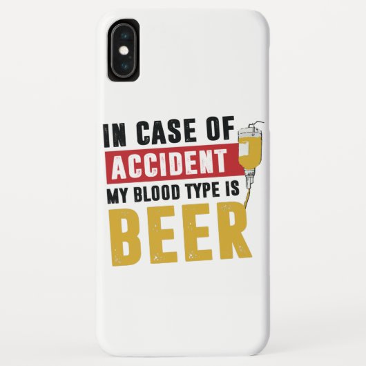 私の血液型はビールだ Case-Mate iPhoneケース (裏面)
