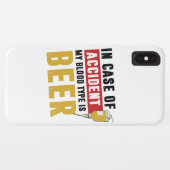 私の血液型はビールだ Case-Mate iPhoneケース (裏面(横))