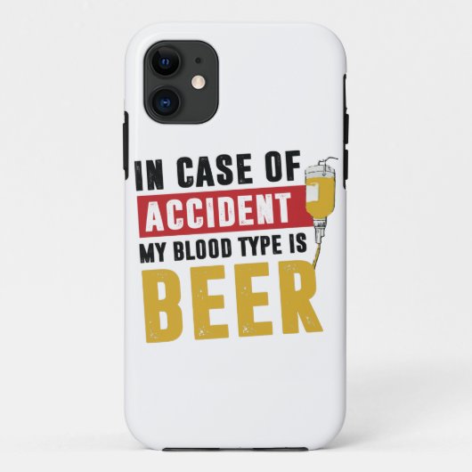 私の血液型はビールだ Case-Mate iPhoneケース (裏面)
