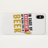 私の血液型はビールだ Case-Mate iPhoneケース (裏面(横))