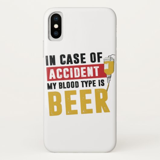 私の血液型はビールだ Case-Mate iPhoneケース (裏面)