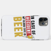 私の血液型はビールだ Case-Mate iPhoneケース (裏面(横))