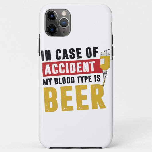 私の血液型はビールだ Case-Mate iPhoneケース (裏面)