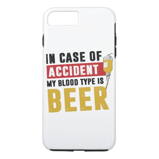 私の血液型はビールだ Case-Mate iPhoneケース (裏面)