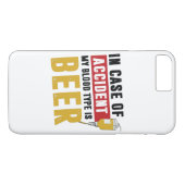 私の血液型はビールだ Case-Mate iPhoneケース (裏面(横))