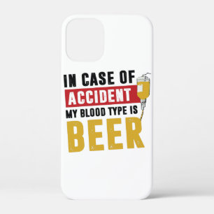 私の血液型はビールだ iPhone 12 MINI ケース