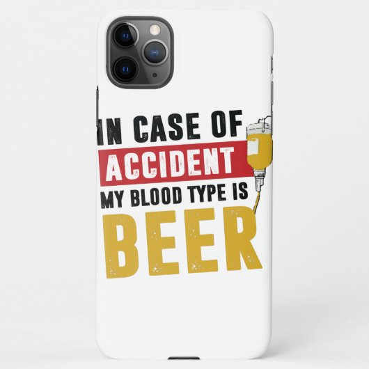 私の血液型はビールだ iPhoneケース (裏面)