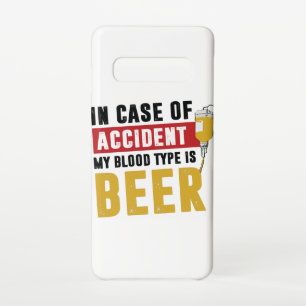 私の血液型はビールだ SAMSUNG GALAXY S10ケース