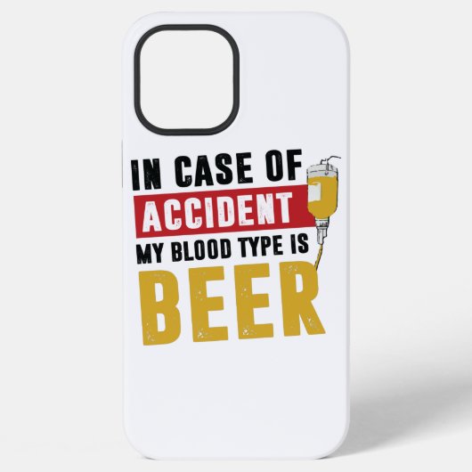 私の血液型はビールです iPhoneケース (裏面)