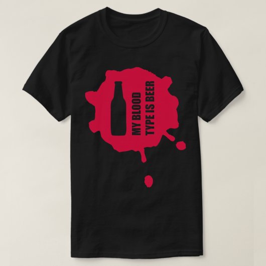 私の血液型はビール1 Tシャツ (デザイン正面)
