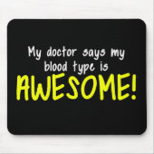 私の血液型は~だと医者は言素晴らしう マウスパッド (正面)
