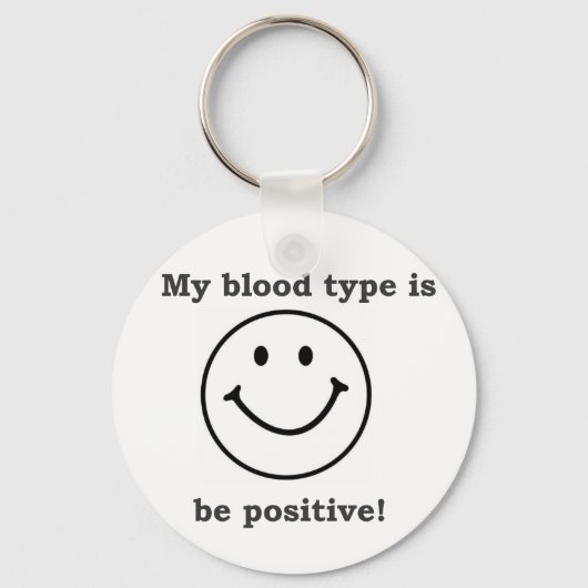 私の血液型はB+ キーホルダー (正面)