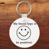 私の血液型はB+ キーホルダー (正面)