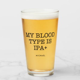 私の血液型はIPA+おもしろい |名前の追加 タンブラーグラス