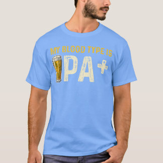 私の血液型はIPA Tシャツ IPAポジティブ ビール好き