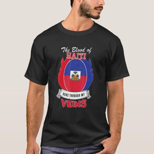 私の血管に流れるハイチ Tシャツ (正面)