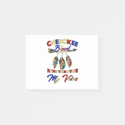 私の血管走の贈り物を通してチェロキーの血 ポストイット (正面)