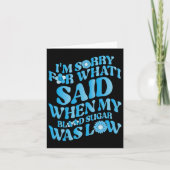 私の血糖が出た時に言ってごめんなさい カード (正面)