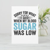 私の血糖値が低くなってごめんなさい サンキューカード (スタンド正面)