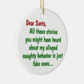 私の行動のいけな話は偽のニュース セラミックオーナメント (右)