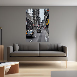 私の街の主要道路   AIアートポスター ポスター