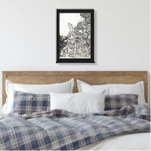 私の街は海に火で動いた。キャンバス印刷 キャンバスプリント (インサイチュ (寝室))