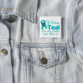 私の衣服のティール（緑がかった色） 缶バッジ (インサイチュ)