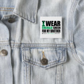 私の衣服の肝臓がんリボン私の兄 缶バッジ (インサイチュ)