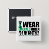 私の衣服の肝臓がんリボン私の兄 缶バッジ (正面&裏面)