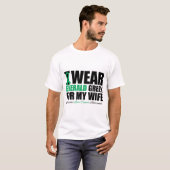 私の衣服の肝臓がんリボン私の妻 Tシャツ (正面フル)