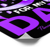 私の衣服の膵臓がんのパパのための紫 ポスター (角)