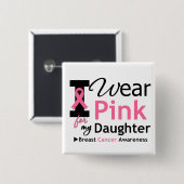 私の衣服はピンクで娘のために 缶バッジ (正面&裏面)