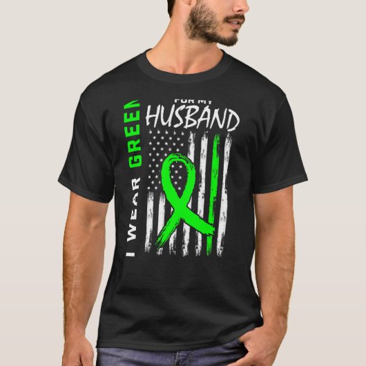 私の衣服は私の夫の腎臓の病気の粟粒のための緑 Tシャツ (正面)
