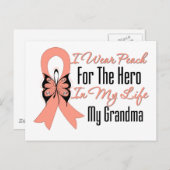 私の衣服は、私の人生のヒーローの桃…おばあちゃん ポストカード (正面/裏面)