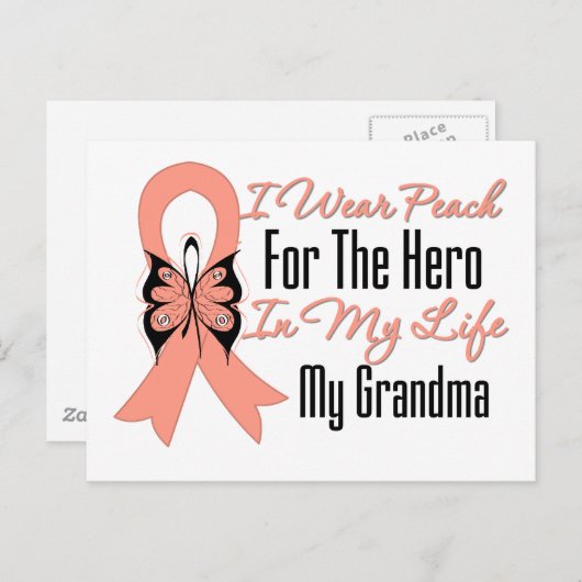 私の衣服は、私の人生のヒーローの桃…おばあちゃん ポストカード (正面/裏面)