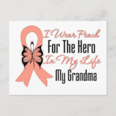 私の衣服は、私の人生のヒーローの桃…おばあちゃん ポストカード (正面)