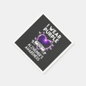 私の衣服アルツハイマーのための記憶の中で紫パパ スタンダードカクテルナプキン (角)