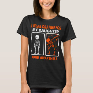 私の衣服イエロー私の娘ADHD認識度 Tシャツ