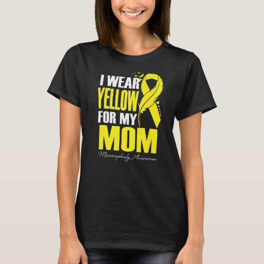 私の衣服イエロー私の母マイクロセファリー認識度Fe Tシャツ (正面)