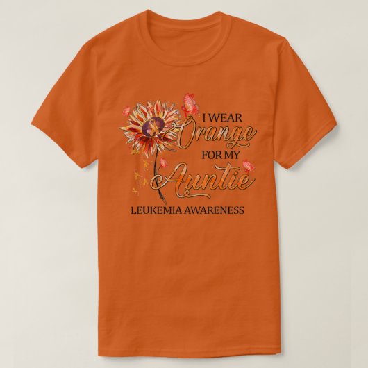 私の衣服オレンジのリボン白血病のオレンジ Tシャツ (デザイン正面)