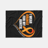 私の衣服オレンジは私の叔母の白血病認識度 フリースブランケット (正面(横))